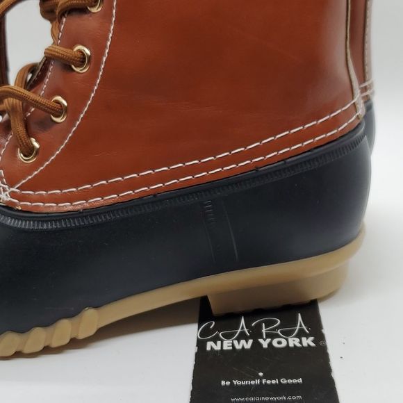 Unisex Winter Duck Boot, Youth Outdoor Lace Up Two Tone Winter Waterproof Rain - Picture 7 of 8